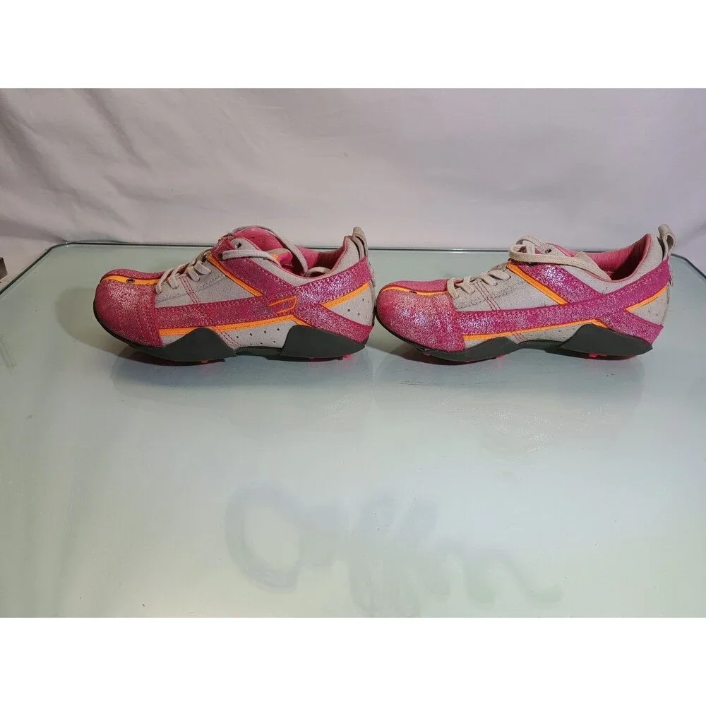 Vintage kids Diesel Pink Leather Sneakers Low Top  Everux Size 1 US, Eur 32